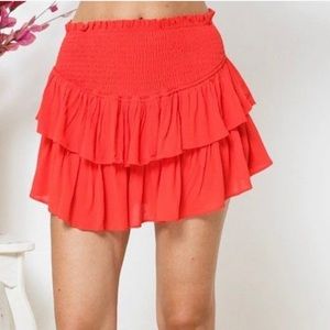 Red skort